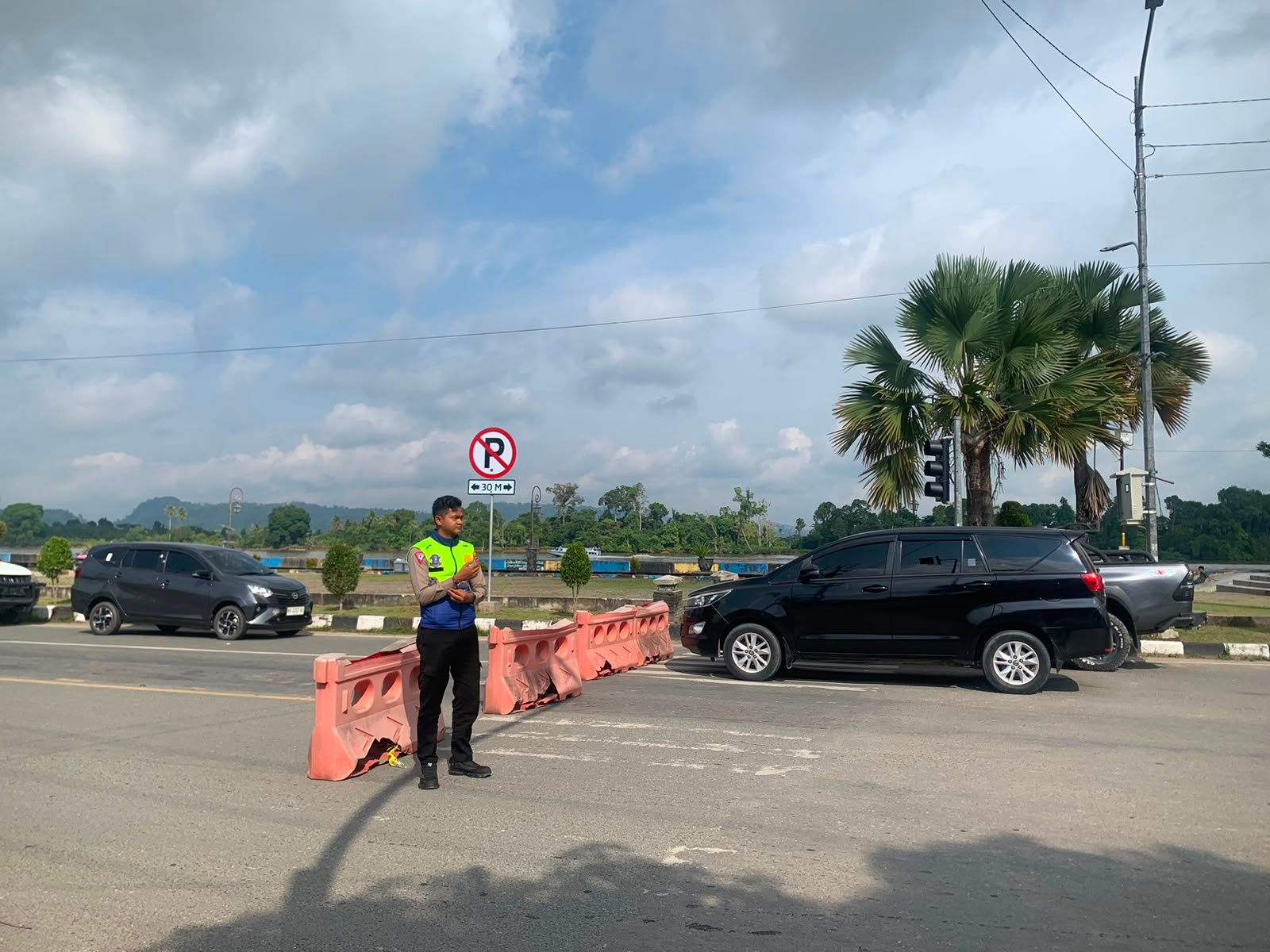 Car Free Day di Tepi Sungai Kayan Tanjung Selor Dipadati Warga, Sat Lantas Bulungan Kawal Arus Lalu Lintas