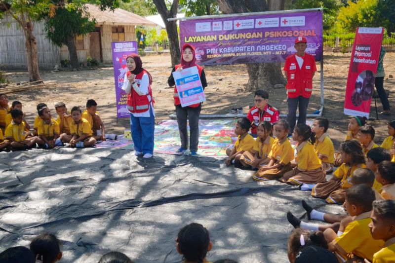 PMI Jakarta Selatan Edukasi 101 Anak Penyintas Bencana di Nagekeo NTT soal PHBS hingga Rabies