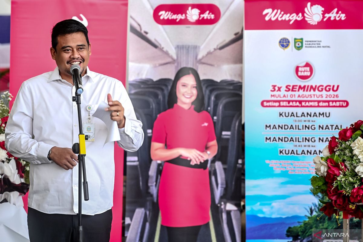Gubernur Sumut Bobby Nasution Resmikan Penerbangan Perdana Wings Air Rute Kualanamu–Mandailing Natal, 3 Kali Sepekan