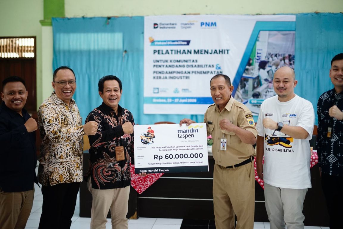 Bank Mandiri Taspen dan PNM Gelar Pelatihan Vokasi di Brebes, Buka Akses Kerja bagi Penyandang Disabilitas