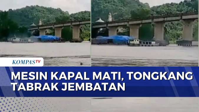 Tongkang Bermuatan Pupuk Tabrak Tiang Jembatan Mahakam Ulu di Samarinda, Nakhoda dan Pemilik Kapal Diperiksa KSOP