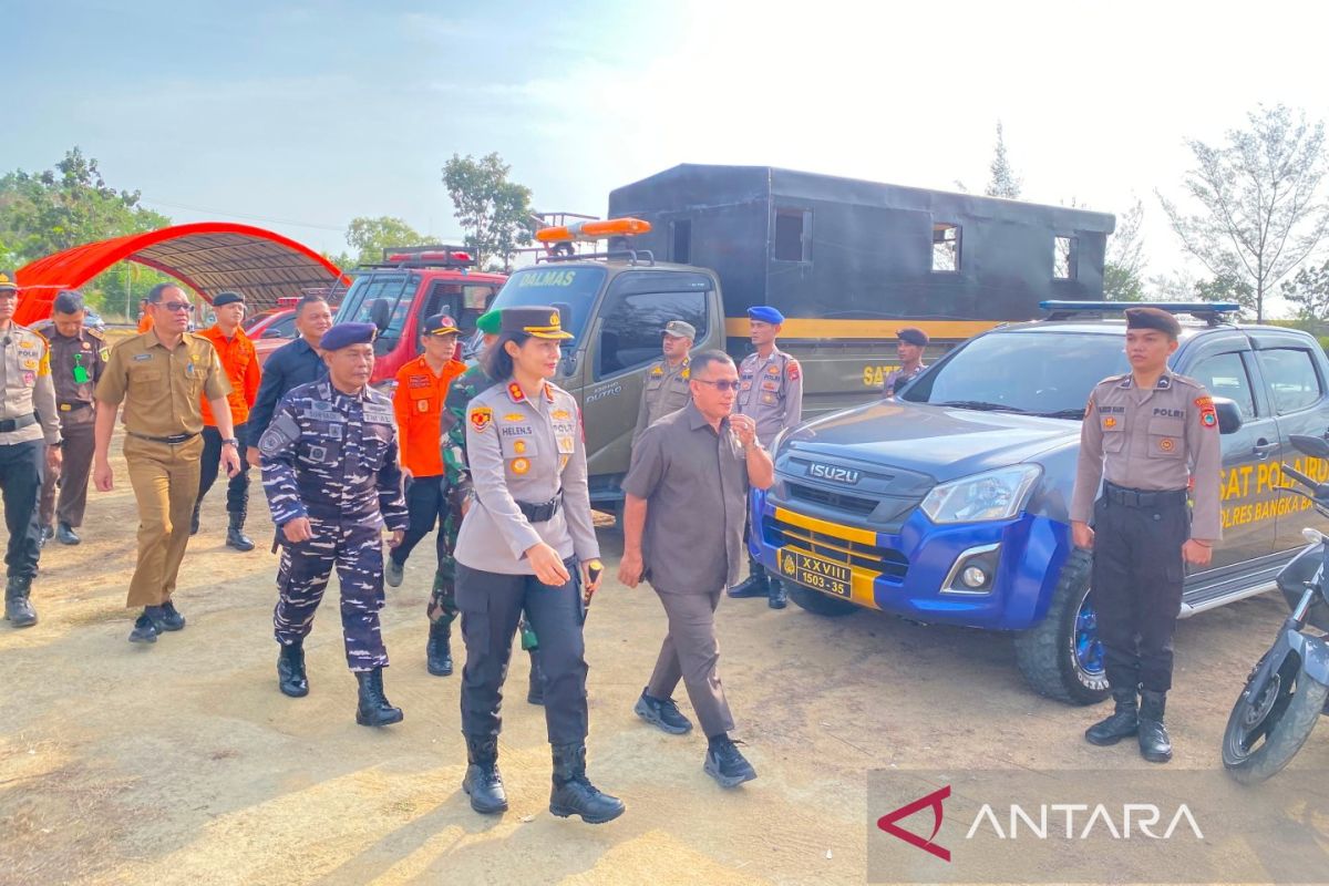 61 Karhutla Melanda Mentok Sepanjang 2026, Polres Bangka Barat Siagakan Ratusan Personel Gabungan