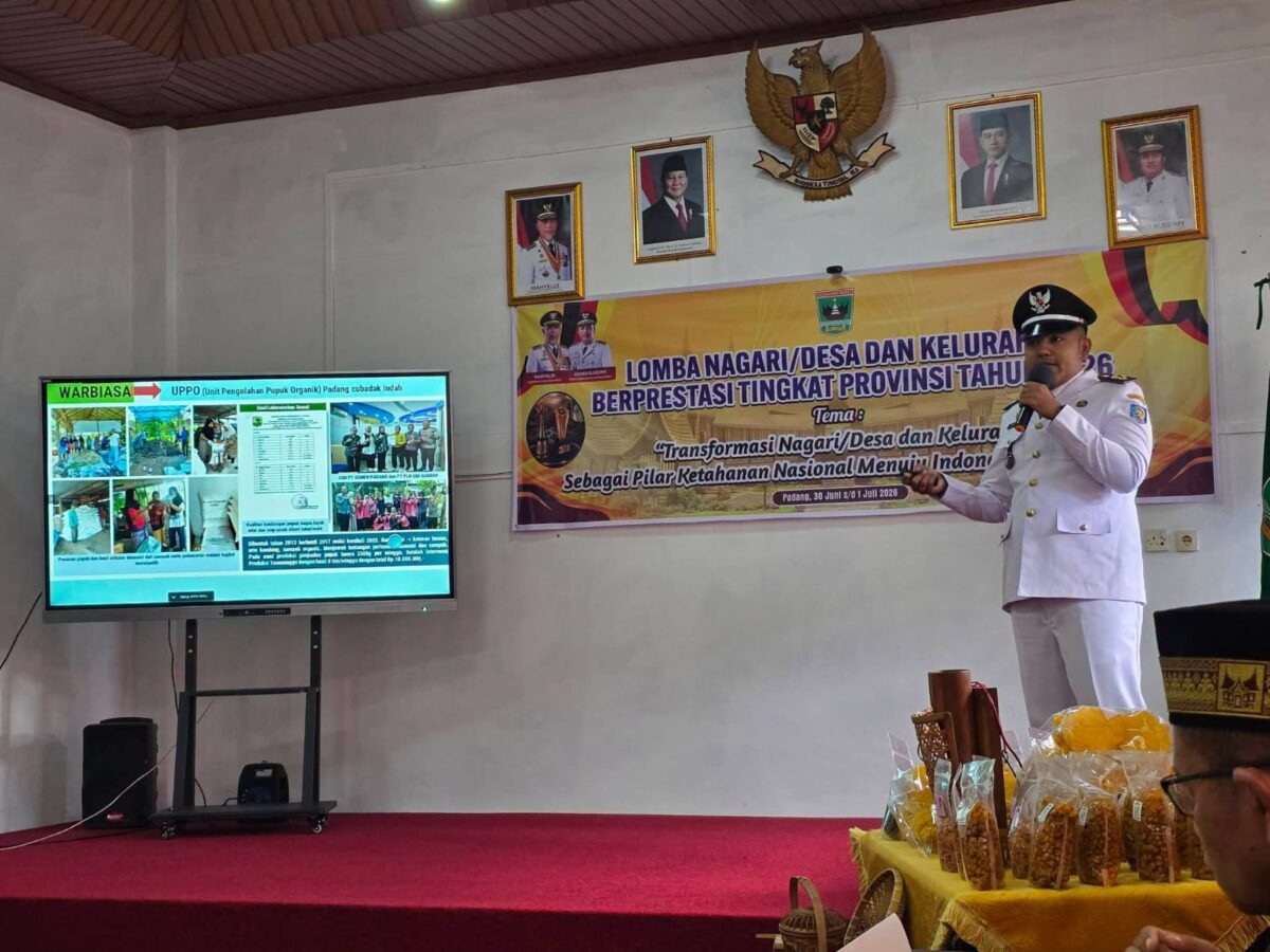 Lurah Deop Darius Bawa Inovasi Sawahpadang Aua Kuniang ke Lomba Kelurahan Berprestasi Sumbar, Target Wakili Payakumbuh ke Nasional 2026
