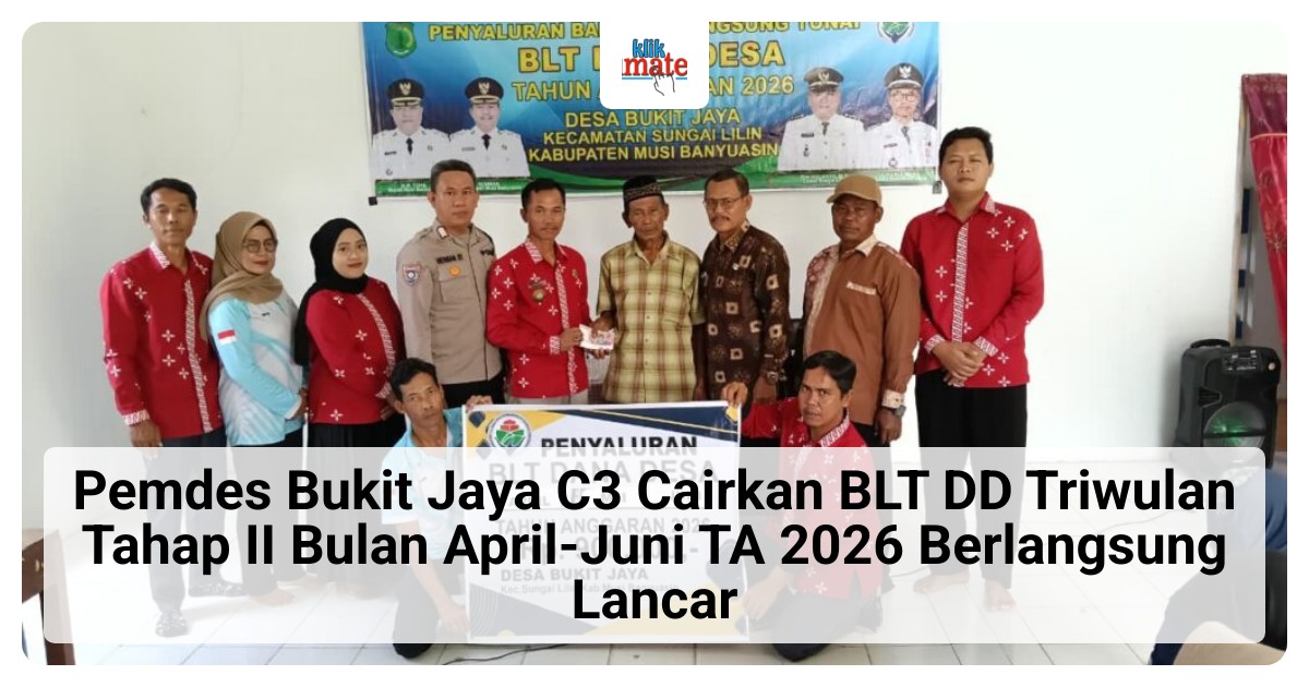 BLT Dana Desa Triwulan II Cair untuk 7 Keluarga di Bukit Jaya C3 Musi Banyuasin, Masing-masing Terima Rp 900.000