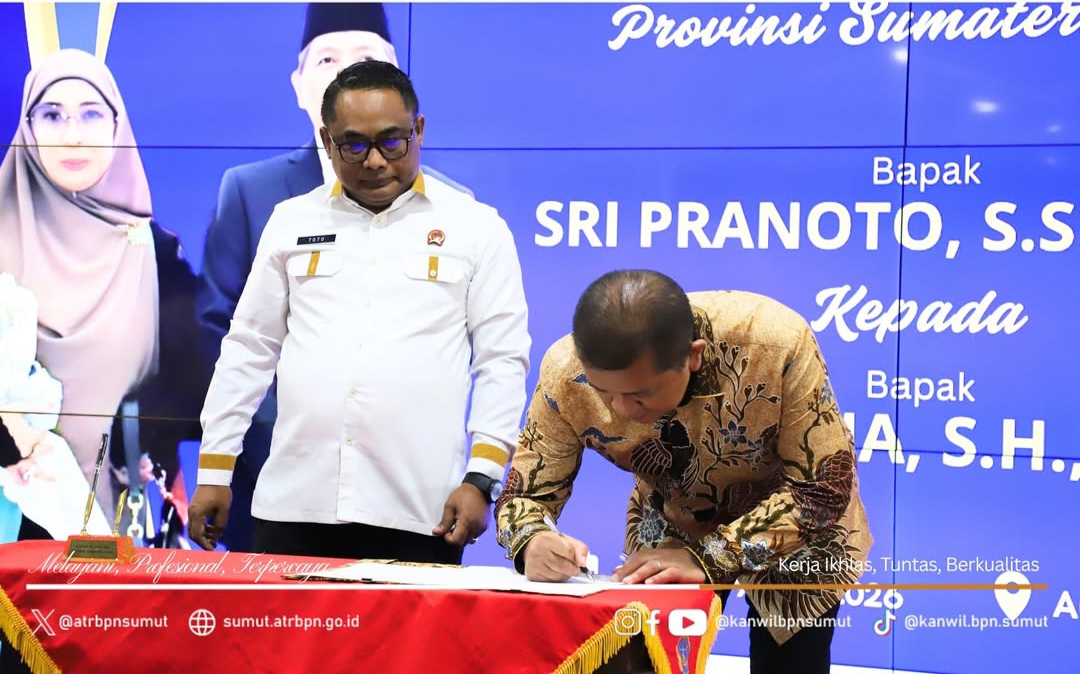 Nugraha Resmi Pimpin BPN Sumut Gantikan Sri Pranoto, Targetkan Pelayanan Pertanahan Lebih Modern
