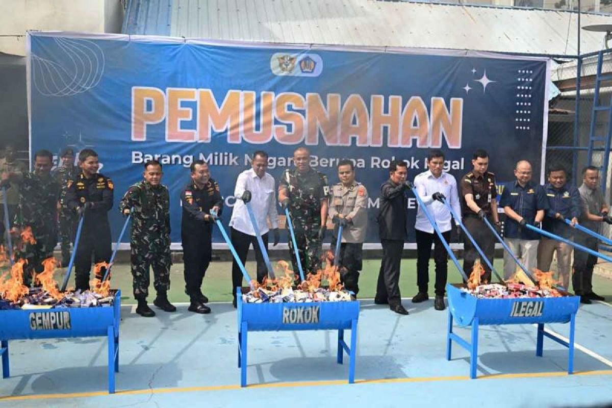 Bea Cukai Lhokseumawe Musnahkan 22,28 Juta Batang Rokok Ilegal, Kerugian Negara Capai Rp22,43 Miliar