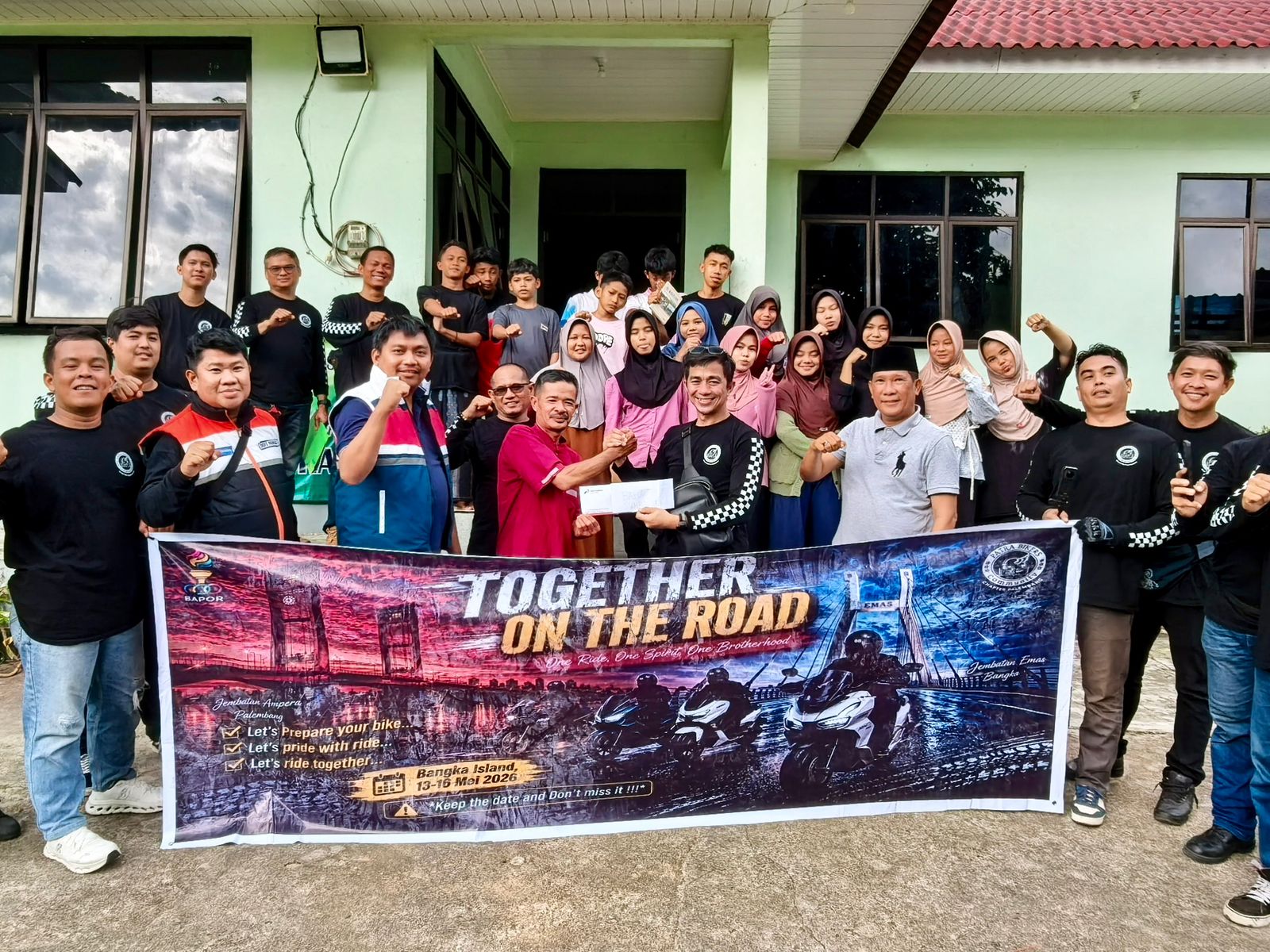 Patra Bikers Community Palembang Gelar Touring dan Charity ke Panti Asuhan di Bangka, 60 Anggota Ikut Serta