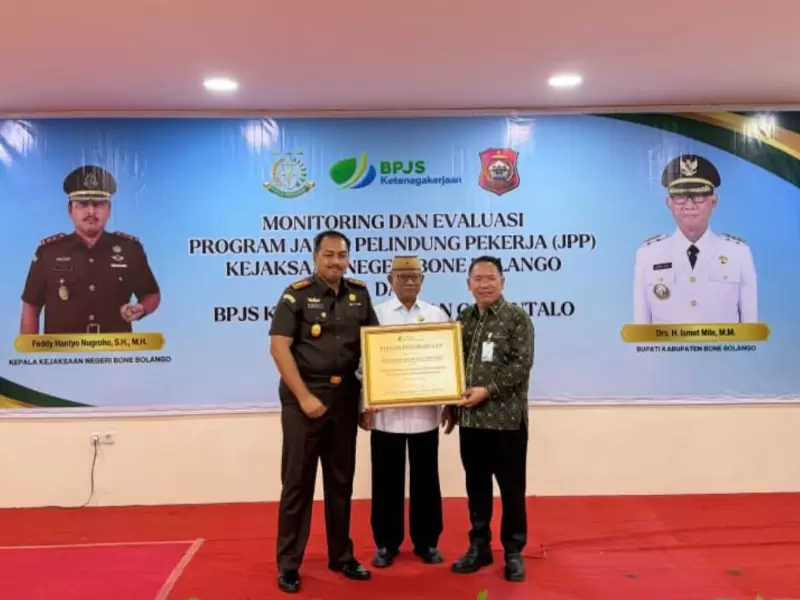 Bone Bolango Masuk 10 Besar Nasional Capaian Kepesertaan BPJS Ketenagakerjaan Berkat Sinergi Kejari dan Pemda