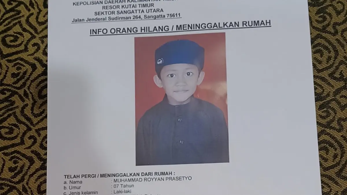 Bocah 7 Tahun Hilang di Sangatta Kutim, Polisi Periksa CCTV dan Kerahkan Tim Pencarian sejak Senin Sore