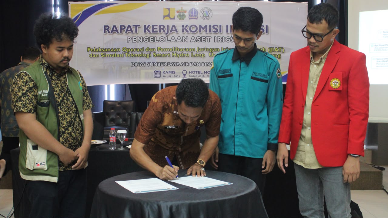UKM KPI Unhas dan Dinas SDABK Bone Teken LoA, Petani di Kajaolaliddong Dapat Program Irigasi Cerdas
