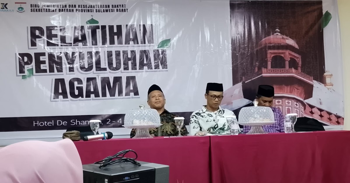 75 Penyuluh Agama dan Pengurus Masjid di Mamuju Ikuti Pelatihan Peningkatan Kapasitas, Gubernur Diwakili Karo Pemkesra