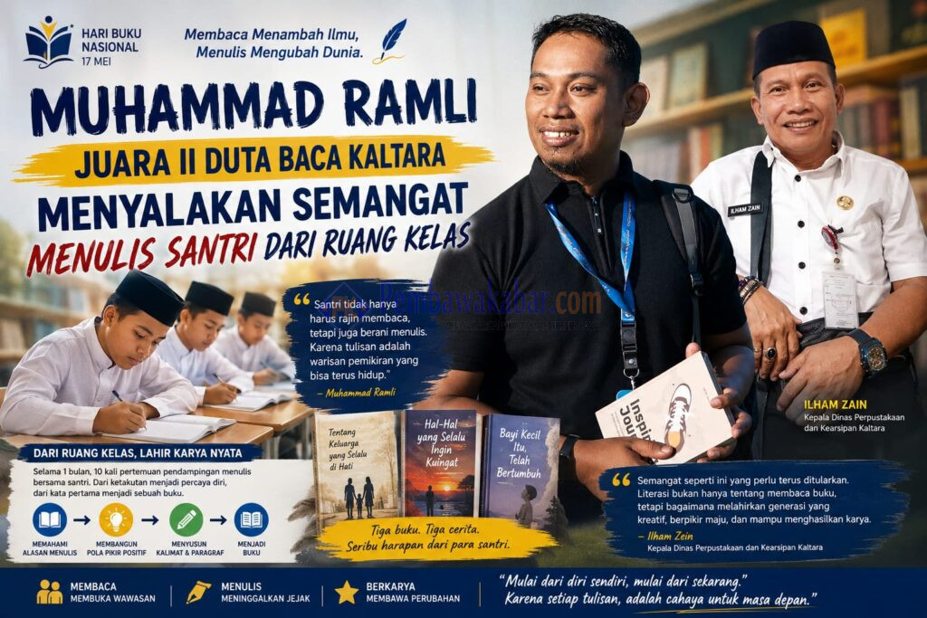 DPK Kaltara Apresiasi Gerakan Literasi Muh. Ramli di Tarakan, Tiga Buku Lahir dari Pendampingan Santri