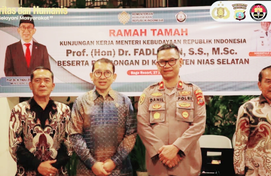 Wakapolres Nias Selatan Kompol Mahyu Danil Noor Hadiri Ramah Tamah Menteri Kebudayaan Fadli Zon, Perkuat Sinergi Pelestarian Budaya