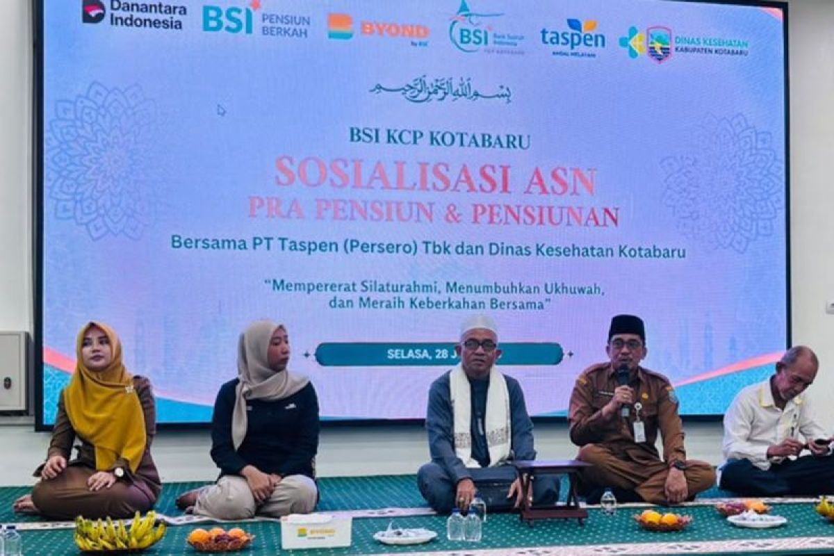 BKPSDM Kotabaru dan BSI Gelar Sosialisasi ASN Pra Pensiun, Bahas Program Taspen hingga Lansia Sehat
