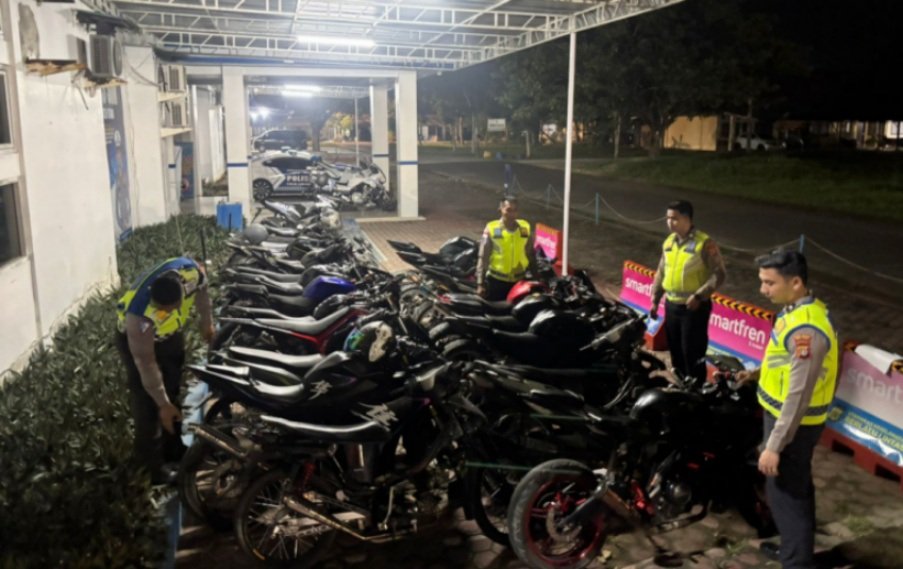 Satlantas Polres Aceh Utara Amankan 16 Motor Knalpot Brong, Pemilik Wajib Bikin Surat Pernyataan Diketahui Camat hingga Keuchik