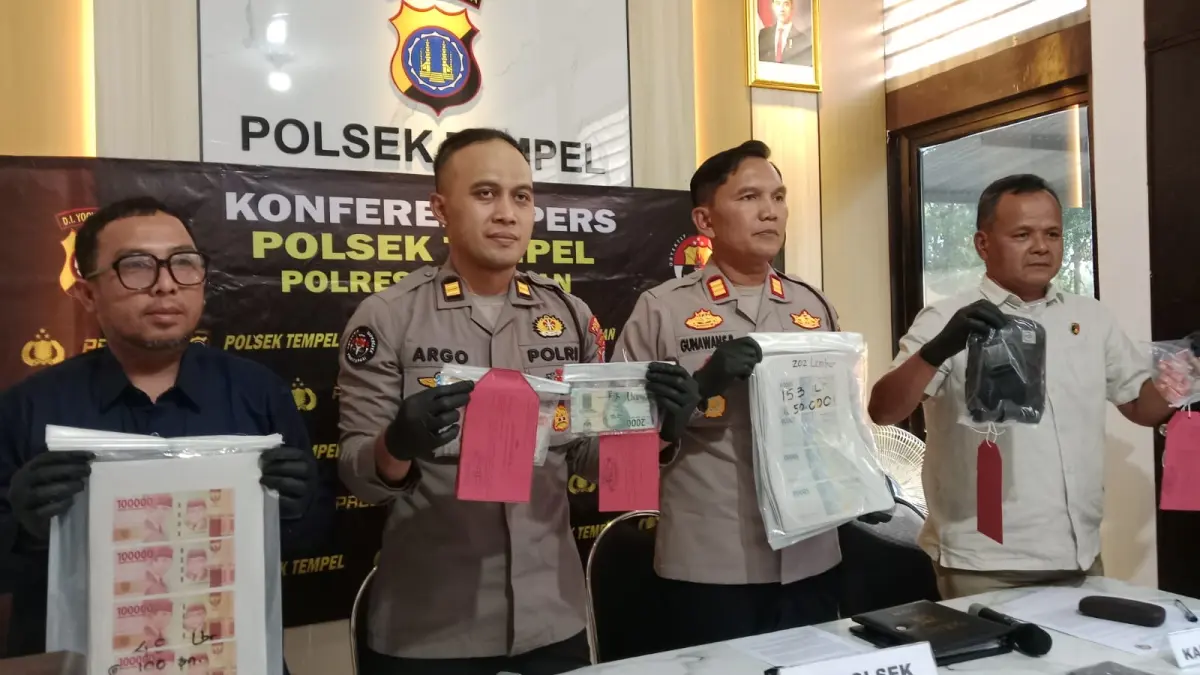Bermodalkan Printer dan Kertas Buram, Warga Sleman Cetak Uang Palsu Ratusan Lembar, Polsek Tempel Amankan Pelaku