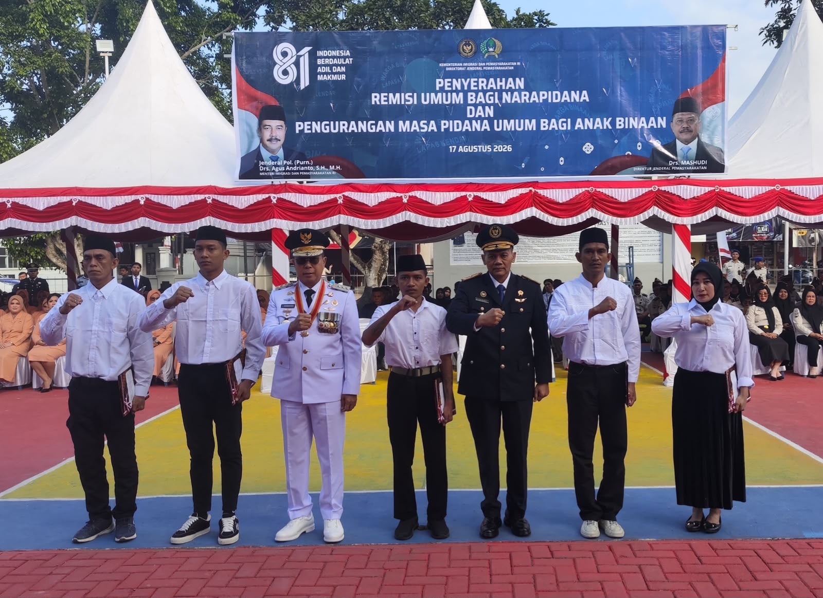 18 Warga Binaan di Sultra Langsung Bebas di Hari Kemerdekaan, 1.943 Narapidana dan Anak Dapat Remisi
