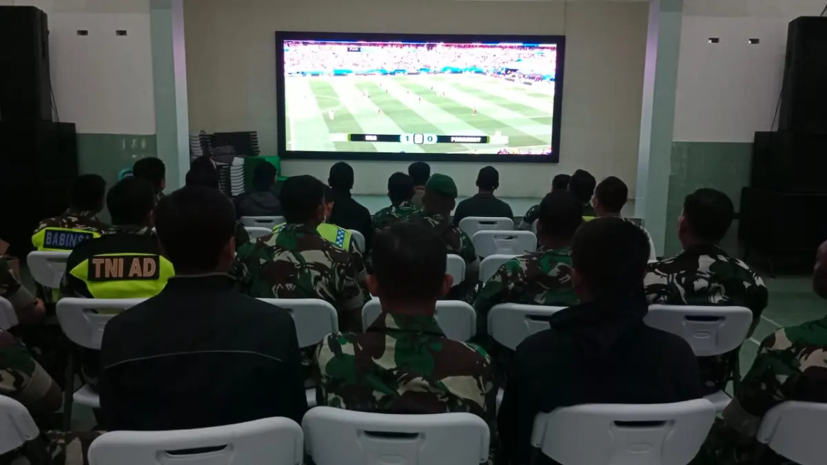 Nobar Piala Dunia 2026 di Klaten Jadi Ajang Pererat Kemanunggalan TNI-Rakyat, Dandim: Bukan Sekadar Nonton Bola