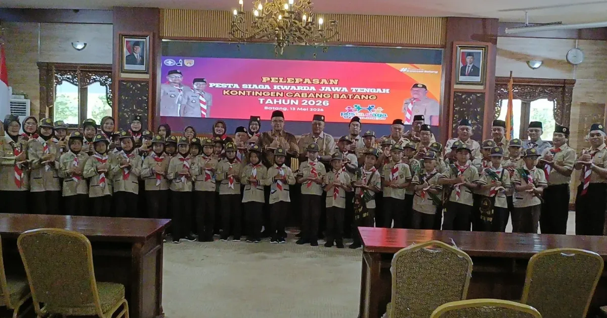 Bupati Batang Lepas 32 Anggota Pramuka ke Pesta Siaga Kwarda Jateng, Berpesan Jangan Minder Saat Tampil