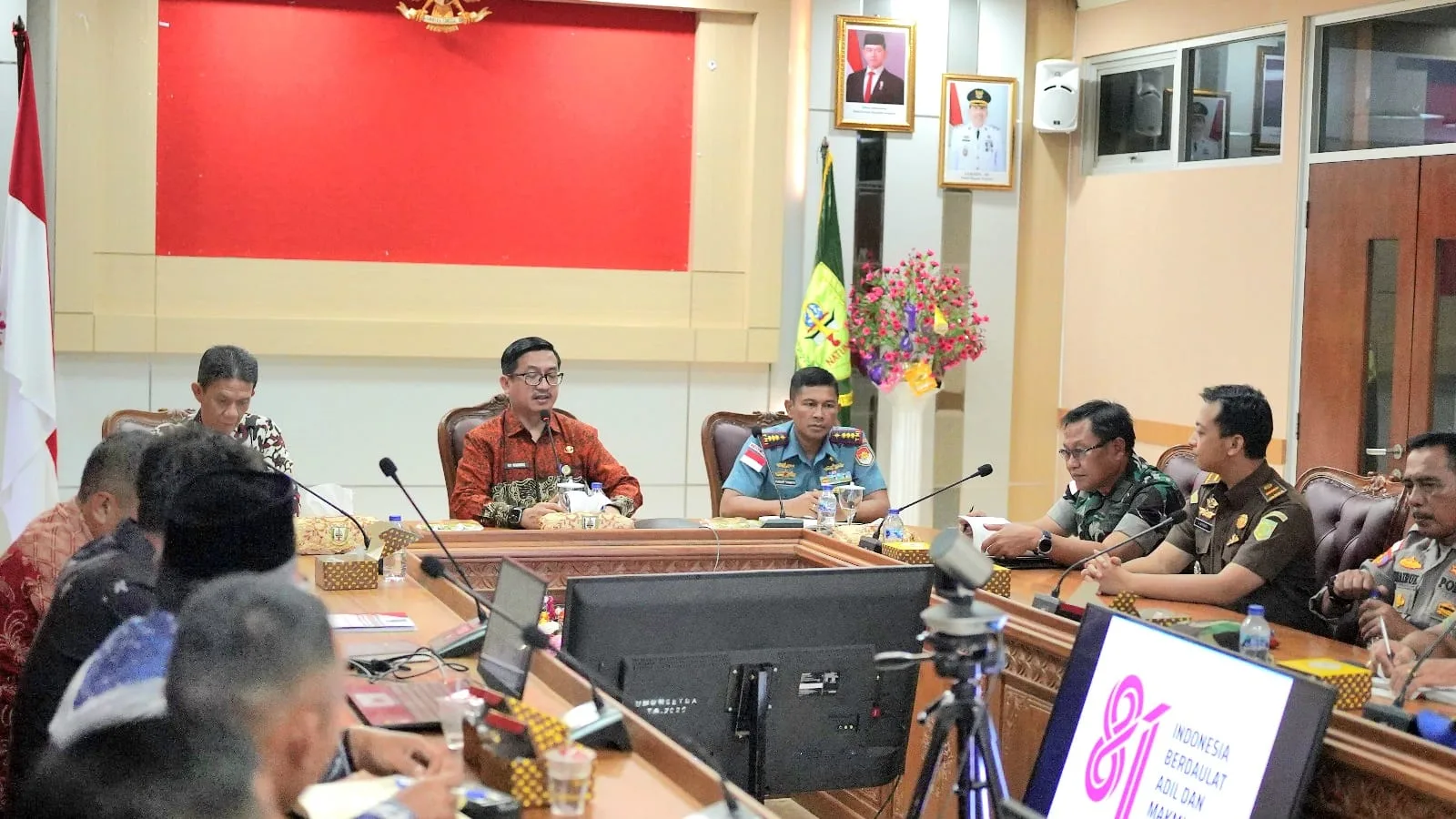 TNI AU Lanud Raden Sadjad Ikut Matangkan Persiapan HUT Ke-81 RI di Natuna, Menteri Trenggono Jadi Inspektur Upacara
