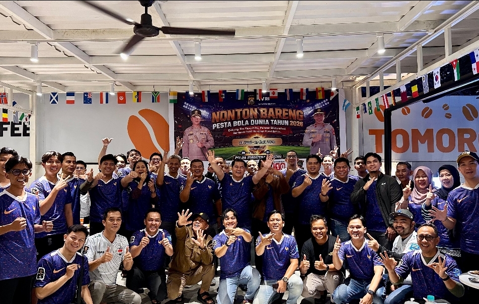 Nobar Piala Dunia 2026 di Palembang, Dirreskrimsus Polda Sumsel Satukan Bea Cukai, SKK Migas, dan Puluhan Mitra Strategis