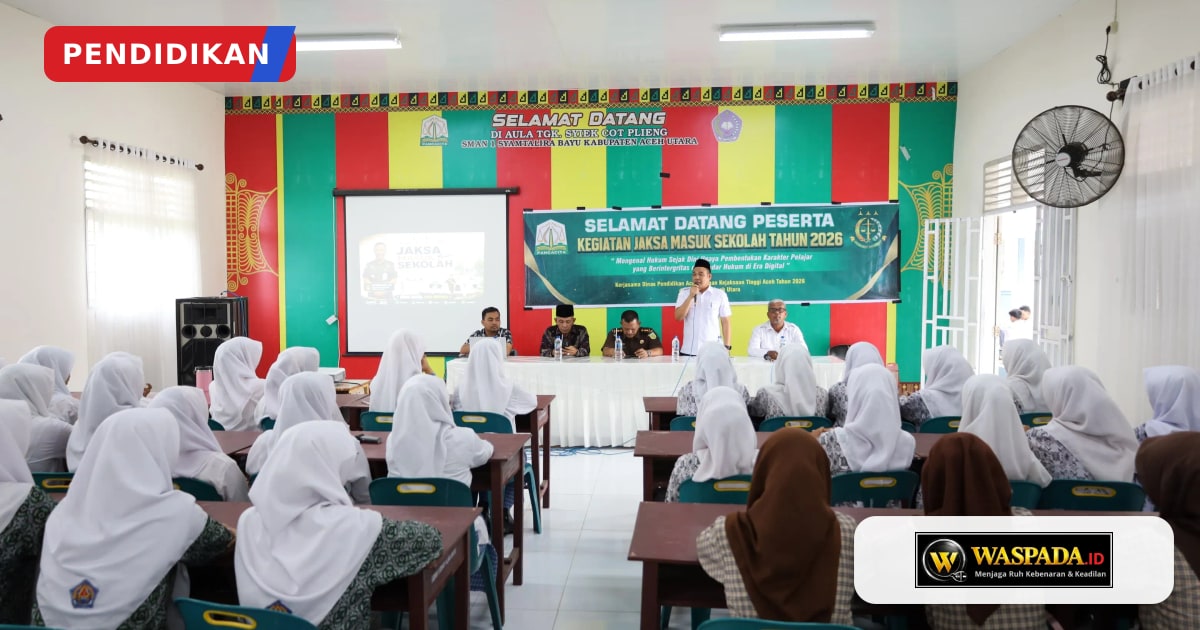 Kejati Aceh Bekali 100 Pelajar di Aceh Utara Soal Hukum Digital dan Bahaya Ujaran Kebencian di Medsos