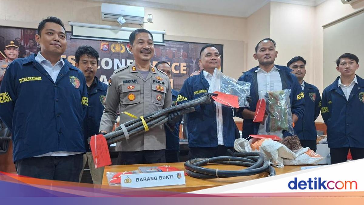Komplotan Pencuri Kabel Sinyal KRL di Lebak dan Tangerang Beraksi Dua Tahun, 7 Tersangka Dibekuk