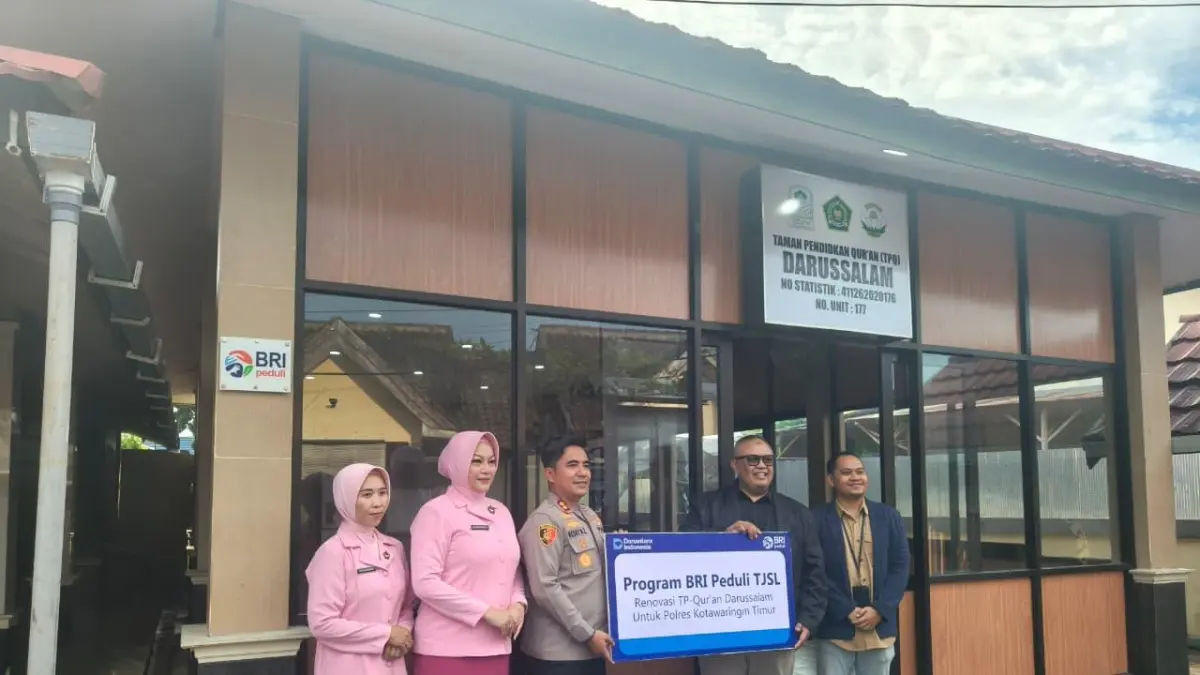 BRI Salurkan Bantuan CSR Rp 50 Juta untuk Renovasi TPQ Darussalam di Sampit, Polres Kotim Dampingi