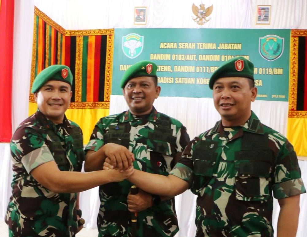 Letkol Inf Fiska Bagus Tri Sunaryanto Resmi Jabat Dandim 0104/Aceh Timur, Gantikan Letkol Novi Widyanto
