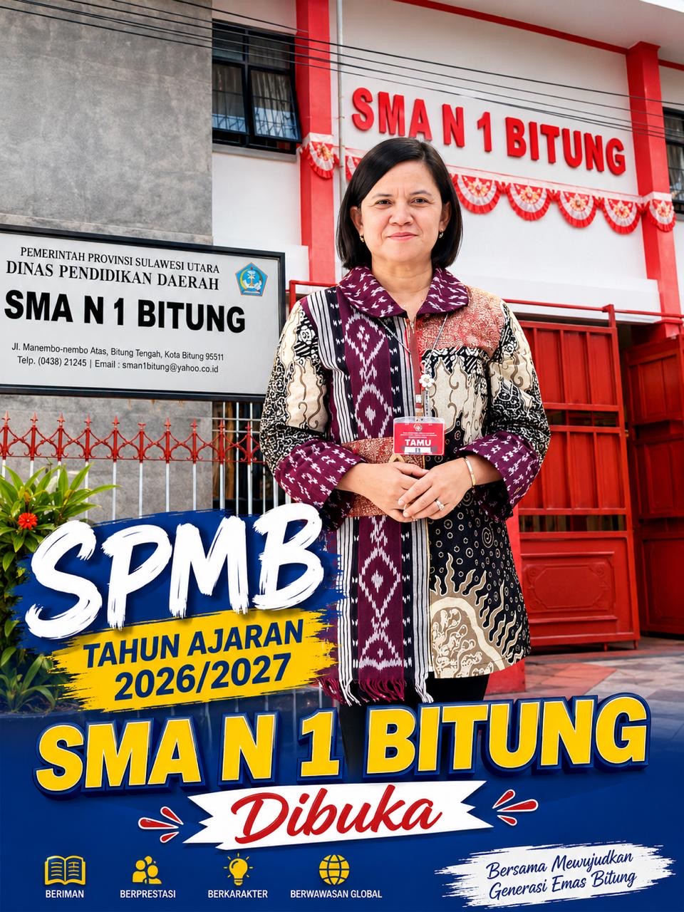 Kuota 468 Siswa di SMA Negeri 1 Bitung Masih Tersedia, Pendaftaran SPMB 2026/2027 Dibuka 2 Juni