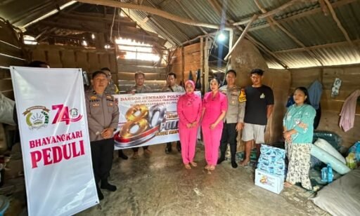 Polsek Babat Supat Salurkan Bantuan ke Anak Penderita Hidrosefalus di Muba, Sembako hingga Kasur Diserahkan