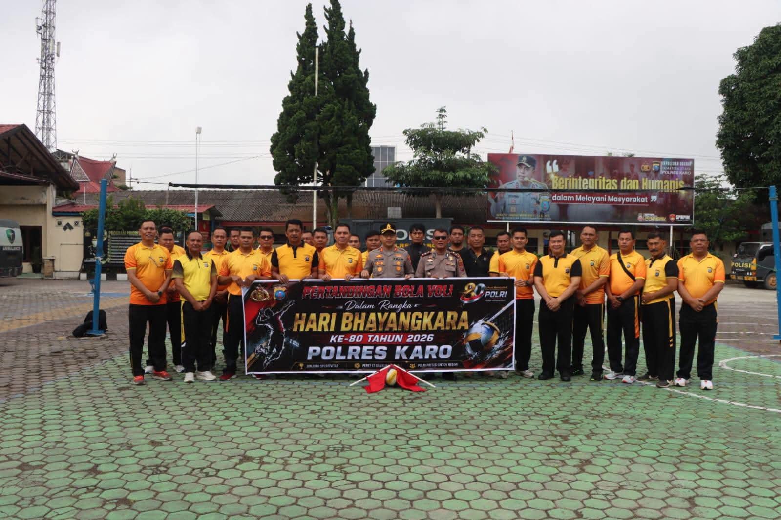 Polres Karo Gelar Turnamen Voli Antar Personel Sambut Hari Bhayangkara ke-80, Ini Pesan Kapolres