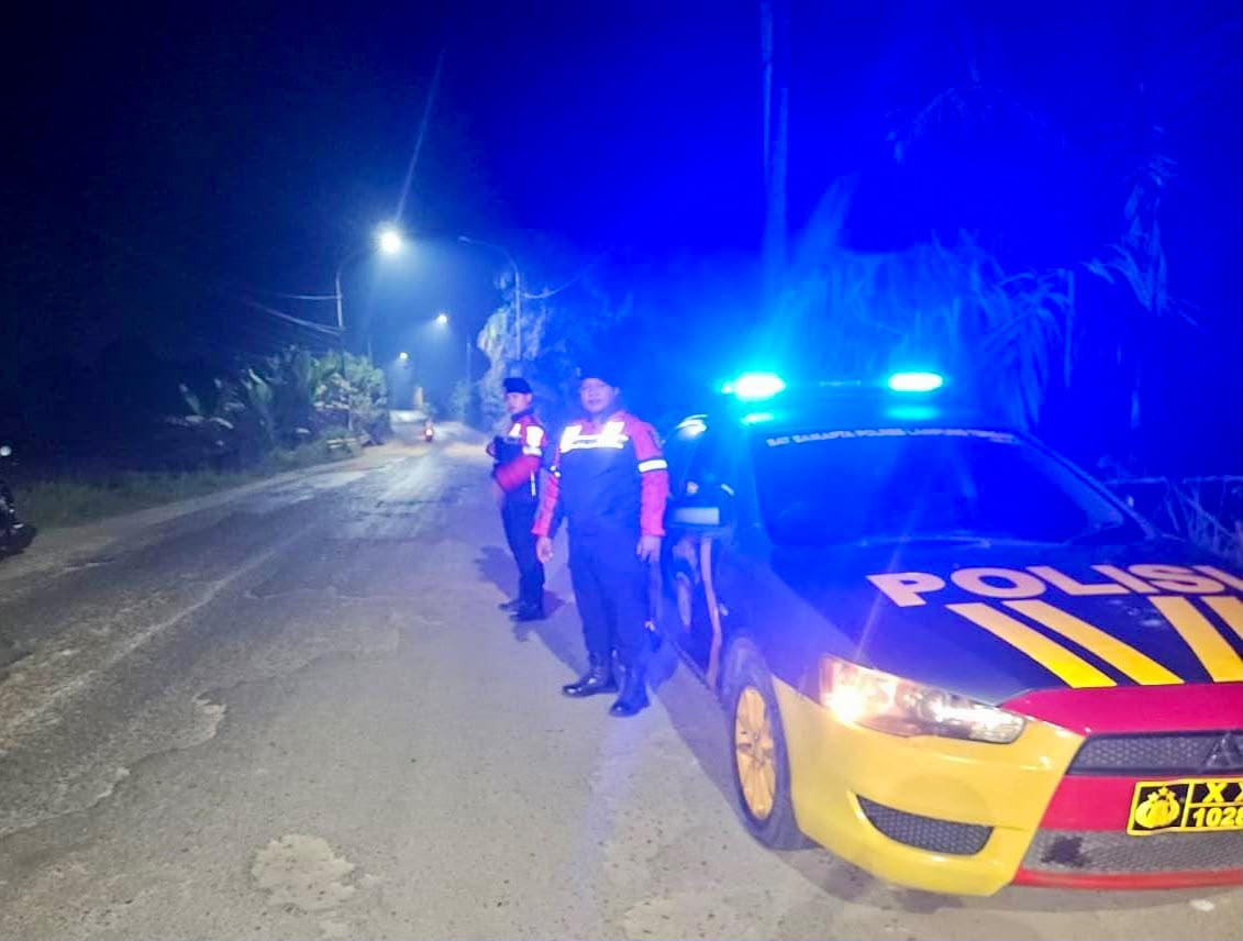 Sat Samapta Polres Lampung Tengah Patroli KRYD di Ruas Gunung Sugih–Kotagajah, Antisipasi Balap Liar dan Premanisme