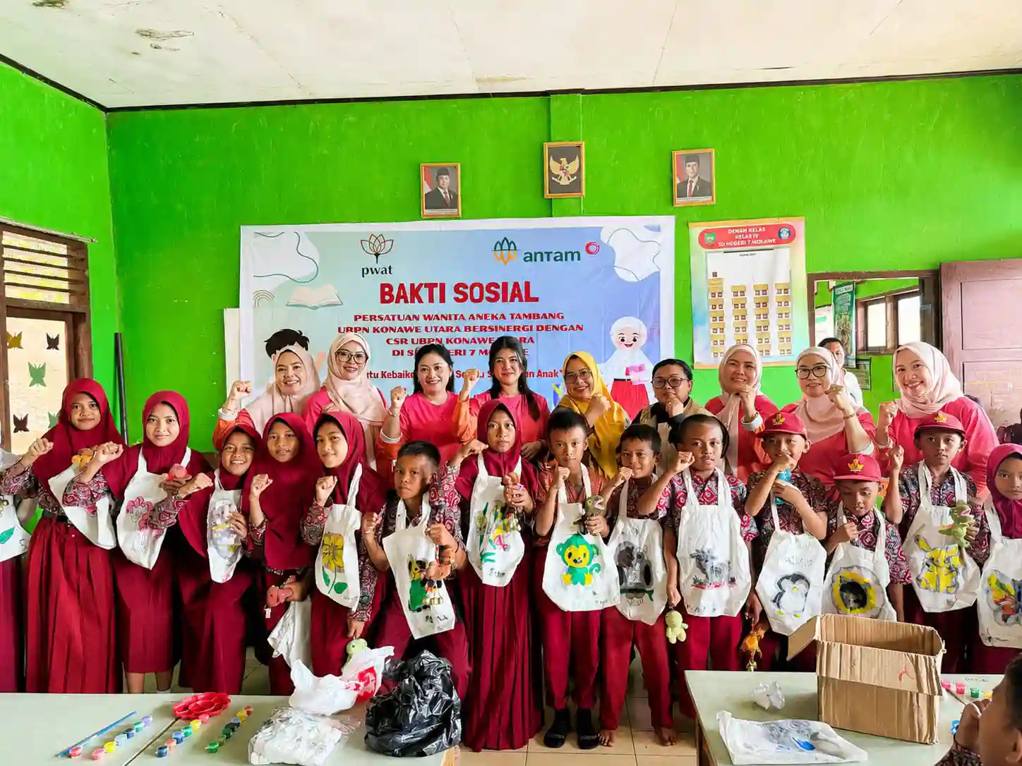 PWAT dan CSR PT ANTAM Gelar Edukasi dan Bantuan Sekolah di Konawe Utara, Ratusan Siswa Antusias