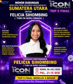 Felicia Sihombing Melaju ke Top 5 The Icon Indonesia, Keluarga di Sumut Ajak Warga Beri Dukungan Penuh