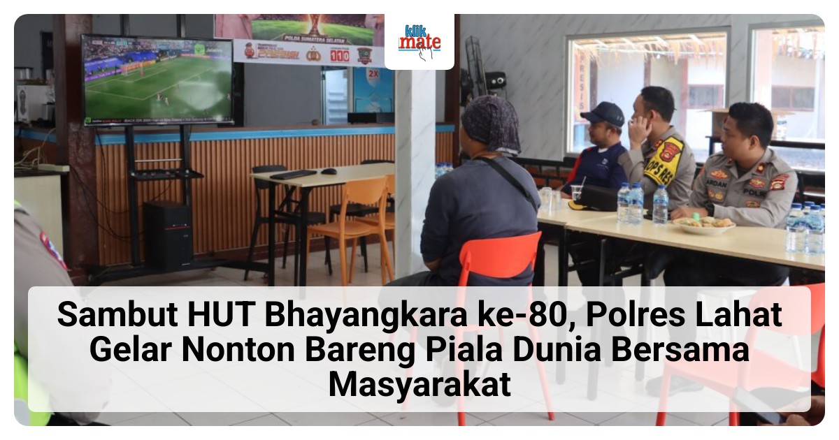 Polres Lahat Gelar Nobar Piala Dunia Bersama Warga, Kapolres Akui Ingin Dekat dengan Masyarakat