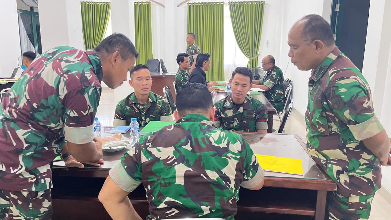 Tim Dalproggar Kodam XII/Tpr Turun ke Kodim 1210/Landak, Awasi Program dan Anggaran Semester I 2026