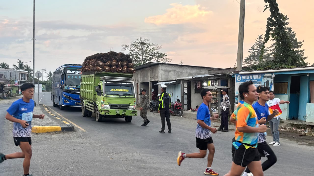 Fun Run Mateng 2026 di Mamuju Tengah Berjalan Lancar, 60 Personel Polres Disiagakan di Titik Strategis