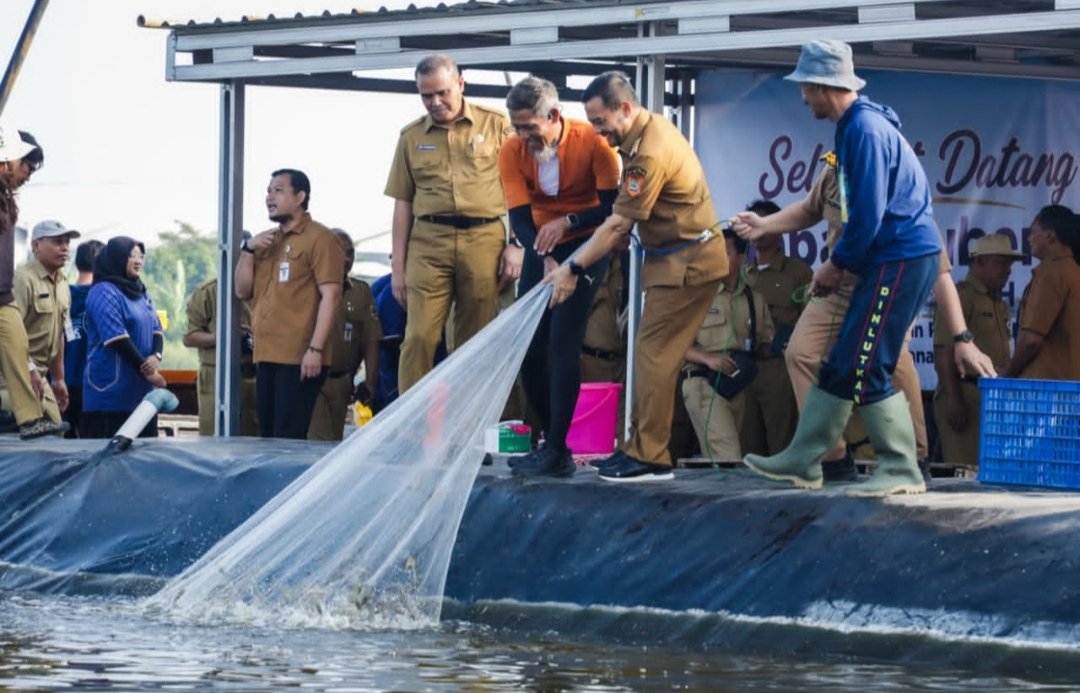 Gubernur Jateng Panen Raya Udang Vaname di Kawasan Industri Semarang, Bukti Tambak Modern Berteknologi Closed System