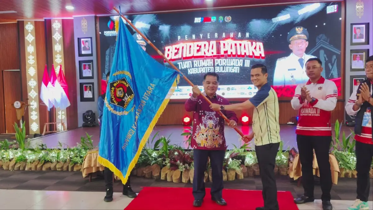 Bulungan Siap Jadi Tuan Rumah Porwada III Kaltara 2029, Bendara Resmi Diterima dari Nunukan