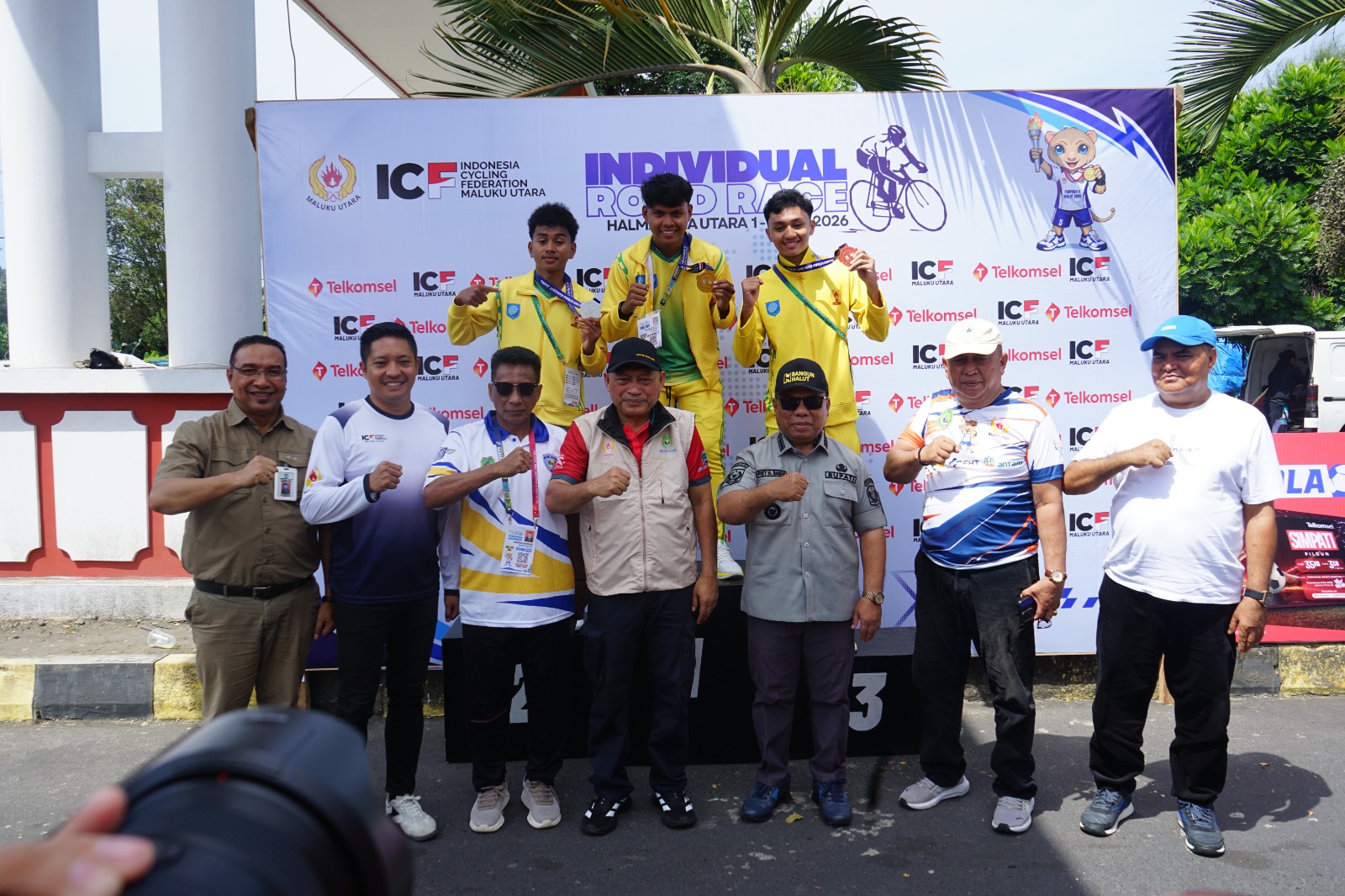 Atlet Balap Sepeda Kota Ternate Sapu Bersih Podium PORPROV V Maluku Utara, Raih Emas-Perak-Perunggu di Halmahera Utara