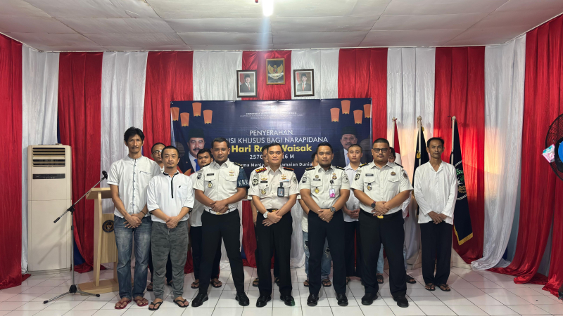 Enam Narapidana di Lapas Jambi Terima Remisi Khusus Waisak 2026, Tiga di Antaranya Napi Narkoba