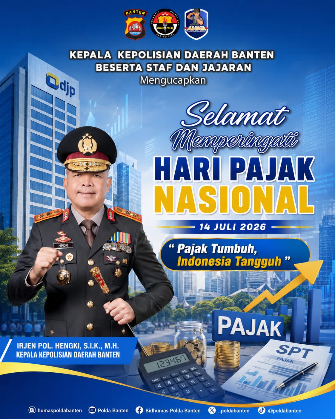 Peringati Hari Pajak Nasional 2026, Kapolda Banten Ajak Warga Tingkatkan Kepatuhan Demi Pembangunan Daerah