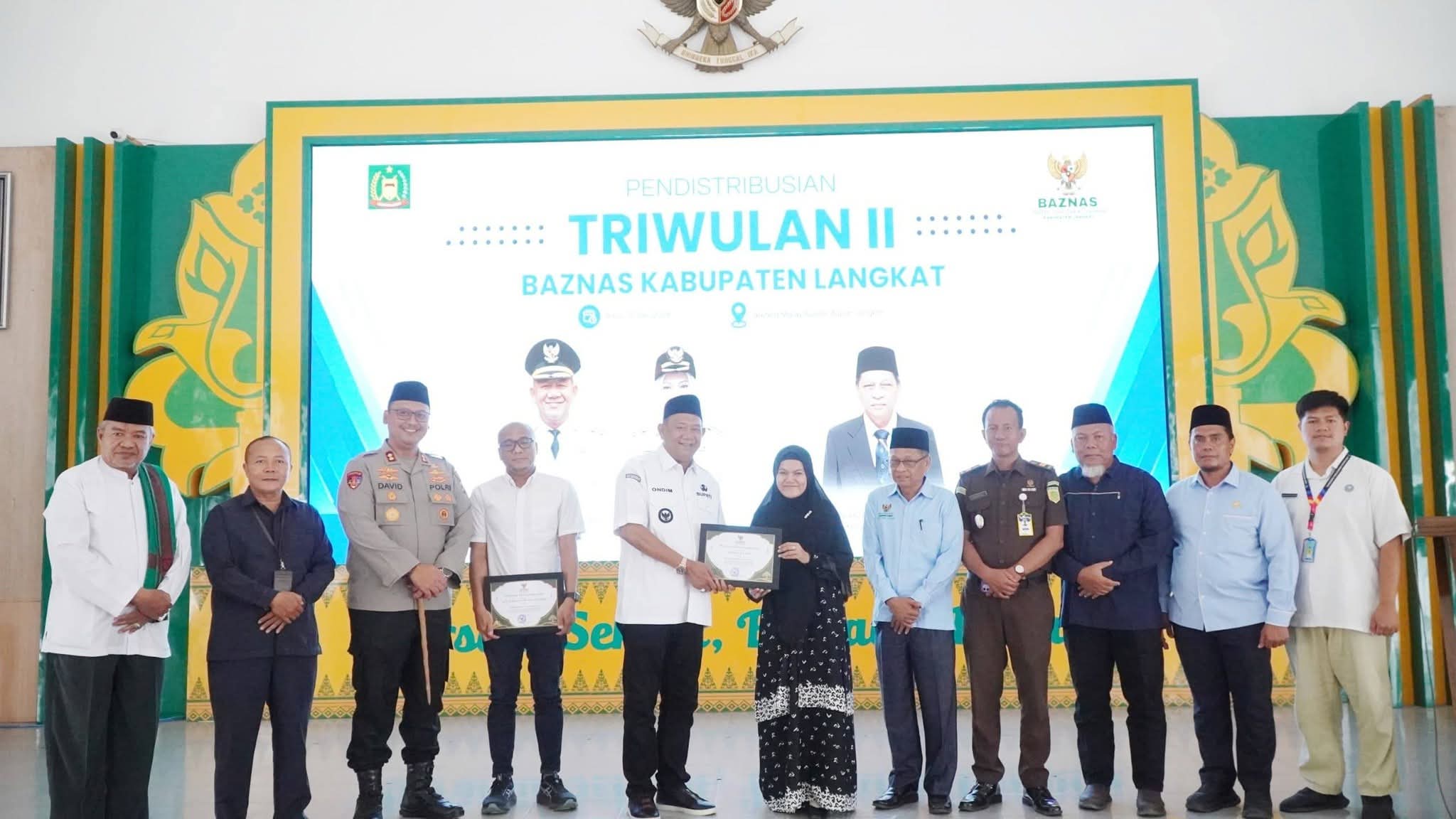 Bupati Langkat Apresiasi Baznas Salurkan Bantuan Rp224 Juta untuk Warga Lewat Lima Program Unggulan