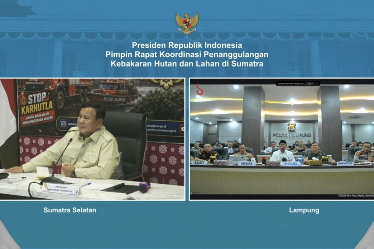 Presiden Prabowo Tinjau Posko Karhutla Palembang, Sumsel Jadi Wilayah dengan Titik Panas Terbanyak di Sumatera