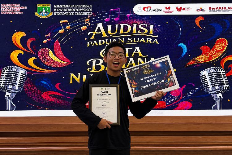 Pemuda Karawaci Kota Tangerang Daniel Leonard Ginting Raih Suara Bass Terbaik di Audisi Gita Bahana Nusantara Banten 2026