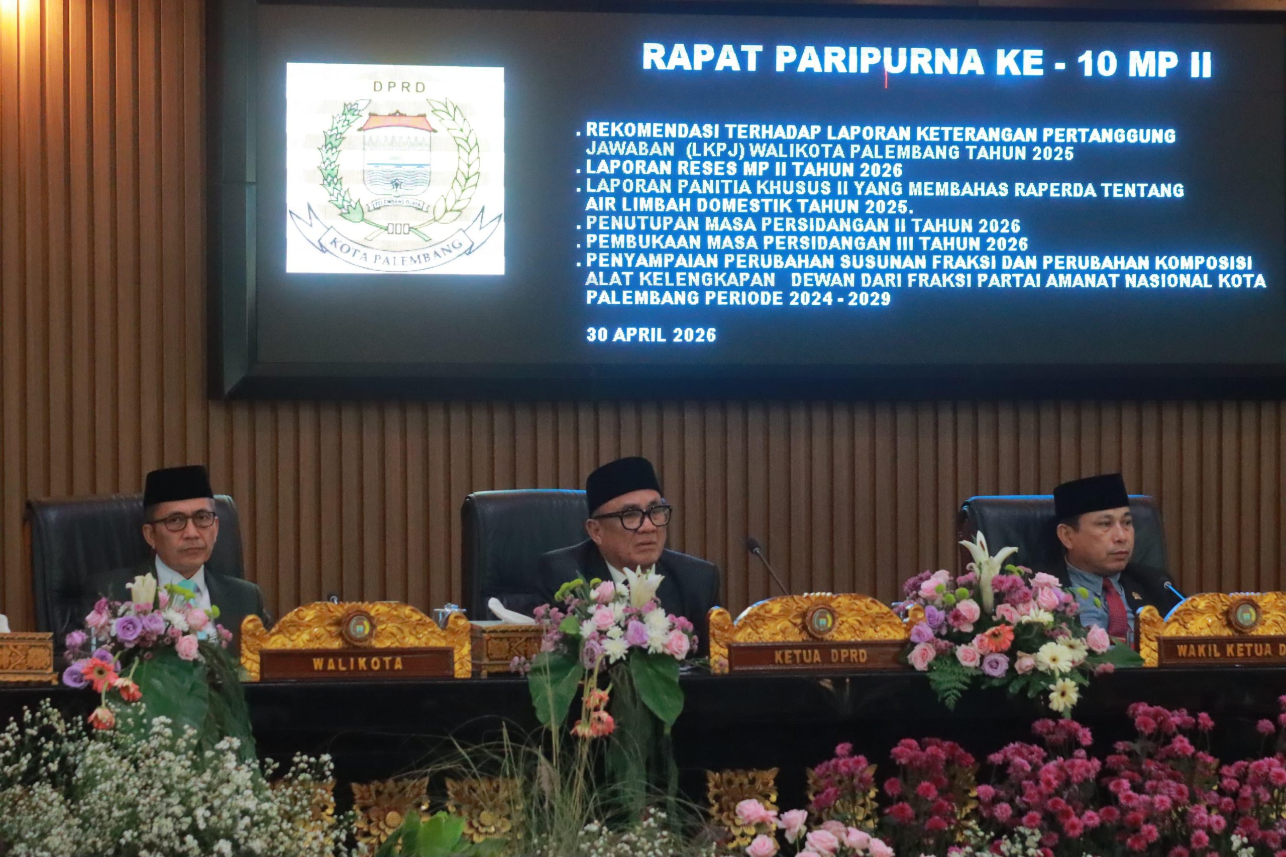 DPRD Palembang Terima LKPJ 2025, Ratu Dewa Komitmen Tindak Lanjuti Catatan Strategis