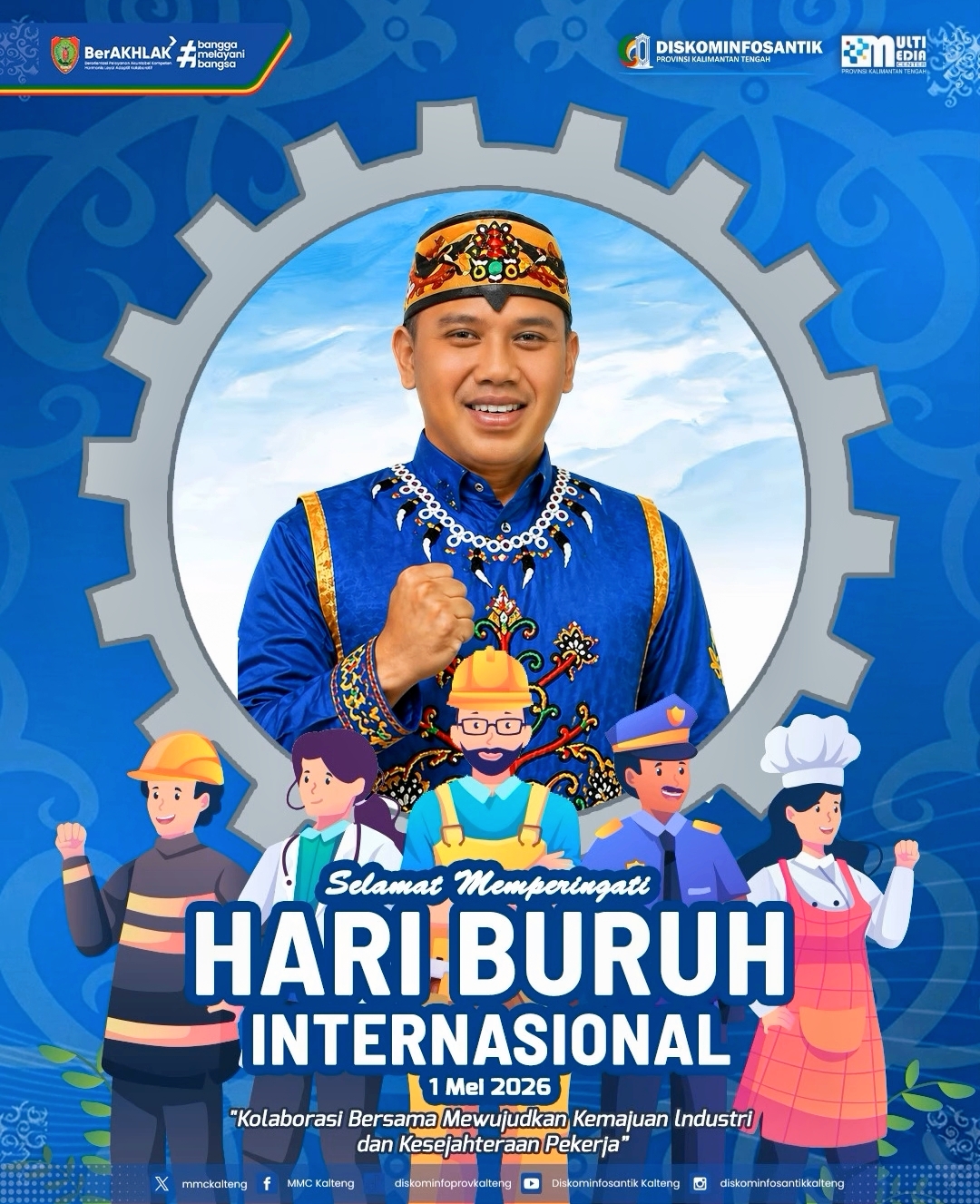 Kadisbun Kalteng Apresiasi Perayaan May Day 2026 di Palangka Raya Berlangsung Kondusif