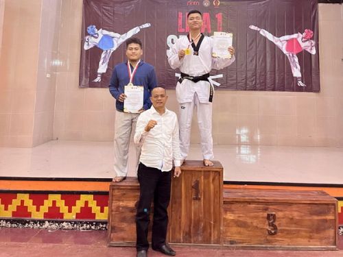 Bripda Edo Herlando Raih Emas Taekwondo, Wakili Lampung ke PON 2025