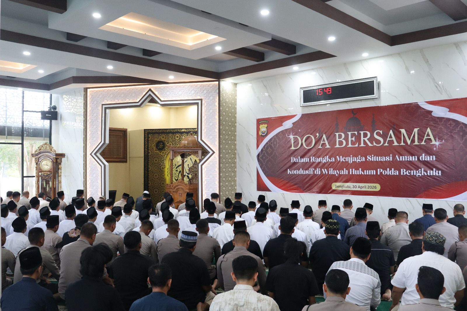 Kapolda Bengkulu Gelar Doa Bersama Jaga Kamtibmas dengan Santri